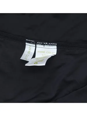 NWT Anne Cole Womens Soft Wide Band Swim Skirt Bikini Bottom MYMB41401 Black XL thumbnail 4