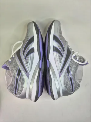 Reebok Easy Tone Rocker Sole Toning Sneakers Gray & Purple 8.5 thumbnail 2