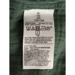 Old Navy Sage Green Gauze Babydoll Mini Dress XL V-Neck Short Sleeve Pockets thumbnail 6