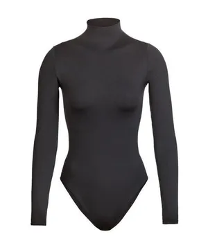 Skims Essential Mock Neck Long Sleeve Bodysuit thumbnail 1