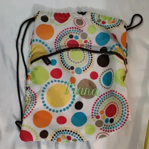 Thirty - One Tiana Cinch Sac Polka Dots Dopamine Classic Preppy Coconut Girl thumbnail 1