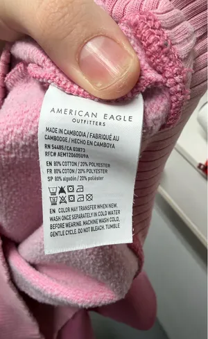 American Eagle Distressed Sweatshirt Oversized thumbnail 6