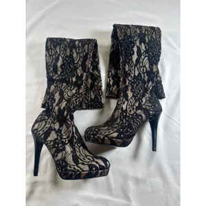 Colin Stuart Thigh High Lace Sexy Stiletto Womens Boots Size 7 thumbnail 5