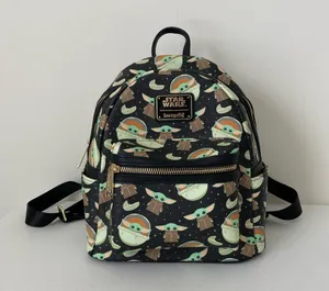 NWOT‎ Loungefly Disney Parks Mandalorian Baby Yoda Grogu mini backpack bag thumbnail 1