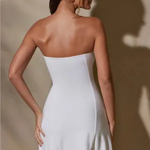 Oh Polly Brielle White Bandeau Bodycon Mini Dress Size 12 NWT thumbnail 2