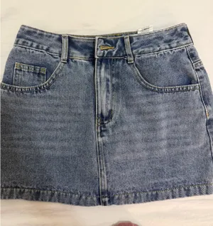 Denim Mini Skirt Blue Size XS thumbnail 1