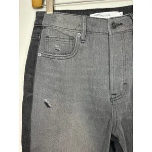 Hidden Jeans Tracey Straight Fit Black‎ Two Tone Raw Hem Size 26 HD1312ST Denim thumbnail 2