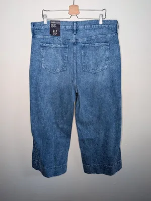 Gap Womens High-Rise Wide-Leg Jeans 18/34R 100% Cotton thumbnail 2