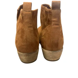 Journee Collection Rimi Brown Faux‎ Suede Block Heel Ankle Booties Size 9 thumbnail 5