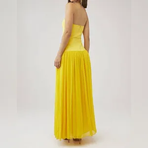 NWT Elliatt Yellow Strapless Gown Dress Size M thumbnail 5