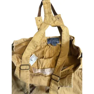 Vintage 80s 90s Esprit Sport Mustard Yellow Overalls Suspender Pants Zip Ankle M thumbnail 3
