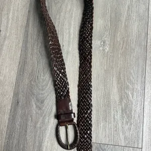 Source Unknown Women’s Brown Braided Leather Belt Western Boho Festival thumbnail 3