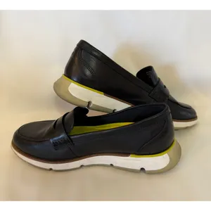 Cole Haan 4.ZER0GRAND Black Leather Penny Loafers Shoes Women Sz 7 EUC thumbnail 2