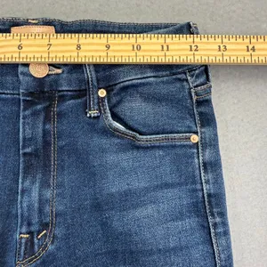 Mother The Stunner Step Fray High Rise Skinny Jeans Dark Wash Size 26 thumbnail 6