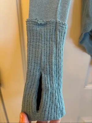 Free People Thermal Lightweight Top With Raw Edges. NWT thumbnail 2