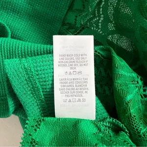 Aerie Holiday Best Lace Waffle Longline Bralette in Everglade Size M New thumbnail 11