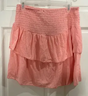 NWT Simply Southern pink shirred skirt skort Size Large thumbnail 1