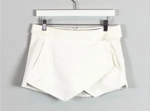 Zara White Envelope Skort Skirt thumbnail 1