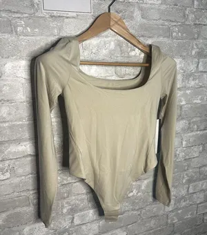 Lululemon Nulu Square Neck Long Sleeve Bodysuit Thong Cut NWT Size Small (MOVT) thumbnail 2