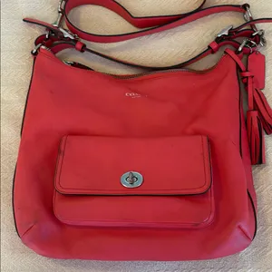 Coach Red Coral Shoulder handbag shoulder purse thumbnail 2