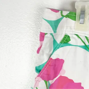 LILLY PULITZER 100% Cotton White Floral Scalloped Hem Shorts Size 0 Preppy thumbnail 8