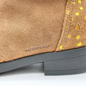 Sorel Emelie‎ Combat Boot Womens 5 Waterproof Suede Gold Stars Boho Fairy Grunge thumbnail 8
