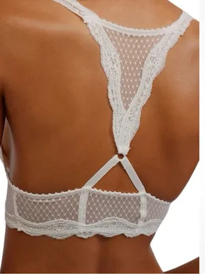 Free People | FP‎ Intimately Midweek Polka Dot Ivory Bralette Sz M thumbnail 12