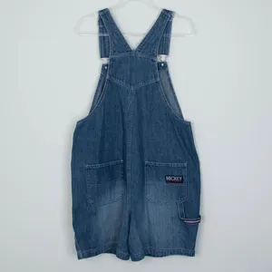 Vintage Disney Womens‎ Overalls Denim Shortalls Shorts Size L Blue Mickey Mouse thumbnail 8
