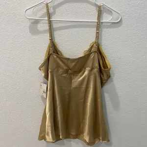 Apostrophe NWT Gold Lace Cami Size M thumbnail 4
