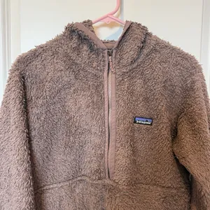 Patagonia Womens Los Gatos 1/4 Zip Up Hoodie Medium Granola Outdoors Brown thumbnail 2