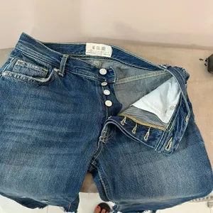 FREE PEOPLE STRAIGHT UP BAGGY MEDIUM WASH HIGH RISE JEANS size 25 thumbnail 8