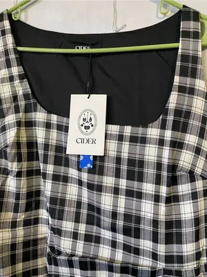 Cider Black & White Plaid Mini Dress thumbnail 2