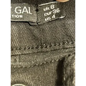Nasty Gal black denim, jean skirt size 4 raw hem (0395)￼ thumbnail 3