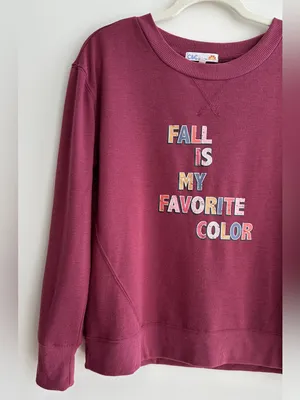 C&C California “Fall Is My Favorite Color” Maroon Sweatshirt, Size Medium thumbnail 2