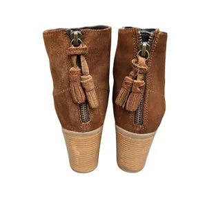 Hush Puppies Mazin Cayto Tan Suede Tassel Back Zip Ankle‎ Boots Womens 8 thumbnail 3