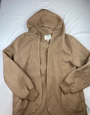 Fuzzy cardigan Tan thumbnail 3