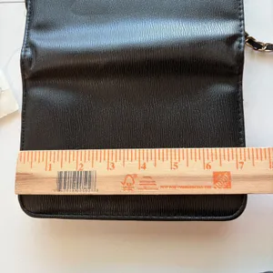 Bebe Fabiola Black Saffiano‎ Crossbody Chain Shoulder Bag thumbnail 7