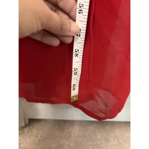 Lulus Women’s Ruffles Front String Side Slit Maxi Dress NWT XL Red Formal Prom thumbnail 4