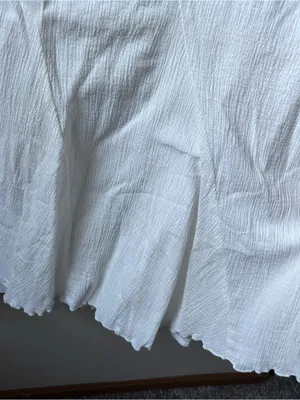 AGB White Flowy Cotton Maxi Skirt thumbnail 3