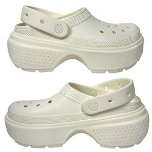 Crocs Stomp Platform Clog Women 9 Chalk Off-White Chunky Lug Sole‎ Y2K Gorpcore thumbnail 2