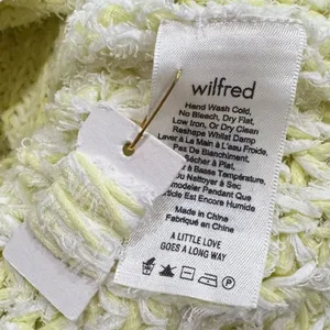 Aritzia Wilfred Confetti Chunky Knit Yellow White Sweater Women’s Large thumbnail 6