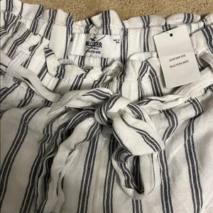 Hollister High Rise Striped Tie-Waist Pants, Medium NWT thumbnail 3