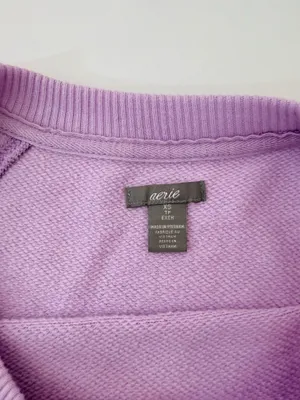 Aerie Light Purple Oversized Tunic Sweatshirt Lilac Pullover thumbnail 9
