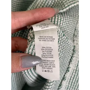 Aerie Waffle Soft Oversized Pullover Sweater Size Small Green White Thermal thumbnail 8