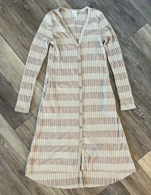 By Together Striped Long Sleeve Maxi Dress thumbnail 1