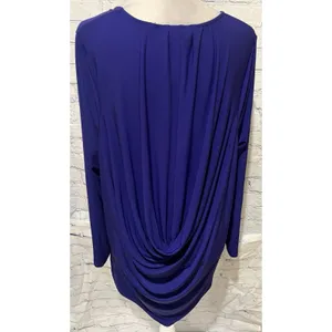 Simonton Says by George Simonton High Low Blue Long Sleeve Blouse Plus Size 1X thumbnail 5