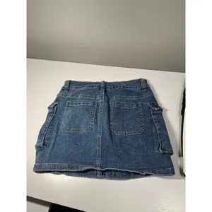 bundle love Tree Denim Cargo white Mini Skirt with Black‎ and blue skirt S Y2K thumbnail 13
