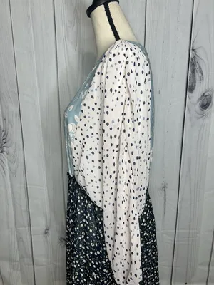 Piper & Scoot Maxi Dress Multi Pattern Boho Cottagecore Sz Large thumbnail 7