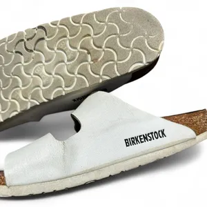 Birkenstock Arizona White Leather Sandals Size 38 US 7 Classic Comfort Minimal thumbnail 6