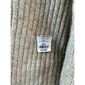 Juniors' SO Sweater Size L Beige Off-The-Shoulder Long Sleeve NWT Women's thumbnail 4